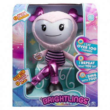 Brightlings Interactive Singing Talking 15 inch Stuffed Figure Pink